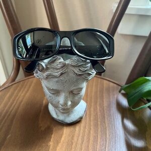 Vintage Y2K Bvlgari Black square sunglasses retro